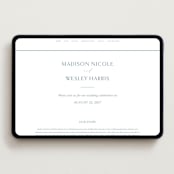 "Align" - Wedding Website in Dusty Blue by Jennifer Postorino - Desktop Design