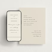 "Simply" - Wedding Website in Linen by Brianne Larsen - Match Your Stationery