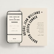 "Spin" - Wedding Website in Cream by Pixel and Hank - Match Your Stationery