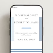 "Boulevard" - Wedding Website in French Blue by Megan Davis - Mobile Layout