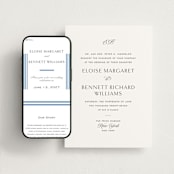 "Boulevard" - Wedding Website in French Blue by Megan Davis - Match Your Stationery