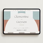 "Trois" - Wedding Website in Almond by Blustery August - Desktop Design
