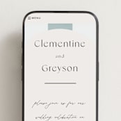 "Trois" - Wedding Website in Almond by Blustery August - Mobile Layout
