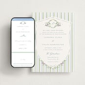 "Vintage Whimsy" - Wedding Website in Bluebell by Corinne Malesic - Match Your Stationery