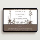 "Rancho" - Wedding Website in Pecan by Megan Davis - Desktop Design