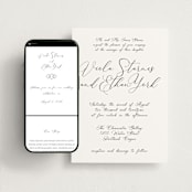 "Poem" - Wedding Website in Snow by Maja Cunningham - Match Your Stationery