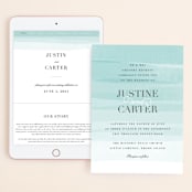 "Old Post Road" - Wedding Website in Sea Salt by Jennifer Wick - Match Your Stationery