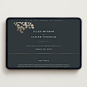 "Loire" - Wedding Website in Deep Sea by Kristie Kern - Desktop Design
