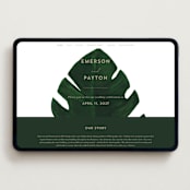 "Palm" - Wedding Website in Classic Palm by Kaydi Bishop - Desktop Design