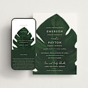 "Palm" - Wedding Website in Classic Palm by Kaydi Bishop - Match Your Stationery