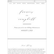"Simple Elegance" - Wedding Website in Tuxedo by Phrosné Barwood - Mobile Layout