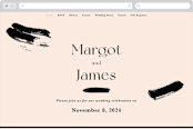 "SoHo" - Wedding Website in Blush by Hudson meet Rose - Desktop Design