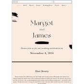 "SoHo" - Wedding Website in Blush by Hudson meet Rose - Mobile Layout