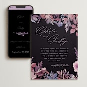"Romantic Florals" - Wedding Website in Violet by Hooray Creative - Match Your Stationery