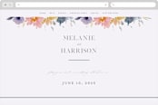 "Cheerful Bouquet" - Wedding Website in Chardonnay by Lori Wemple - Desktop Design