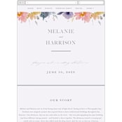 "Cheerful Bouquet" - Wedding Website in Chardonnay by Lori Wemple - Mobile Layout