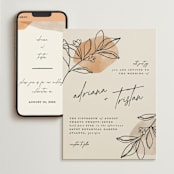 "leaf contour" - Wedding Website in Natural by Susan Zinader - Match Your Stationery