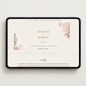 "Mandala Corners" - Wedding Website in Peony by Oma N. Ramkhelawan - Desktop Design