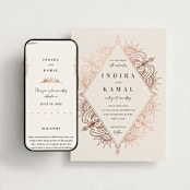 "Regal Mehndi" - Wedding Website in Champagne Rose by Oma N. Ramkhelawan - Match Your Stationery