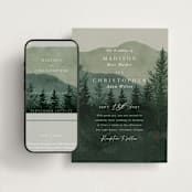"The Forest" - Wedding Website in Jade by Elly - Match Your Stationery