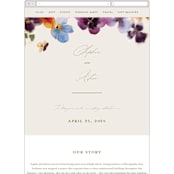 "Bright" - Wedding Website in Summer by Leah Bisch - Mobile Layout