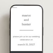 "Memo" - Wedding Website in Charcoal by Blustery August - Mobile Layout