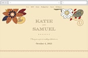 "Nouveau Love" - Wedding Website in Umber by Morgan Ramberg - Desktop Design