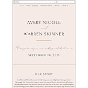 "Everlasting" - Wedding Website in Latte by Jennifer Postorino - Mobile Layout