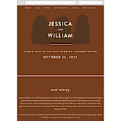 "Private Affair" - Wedding Website in Cinnamon by Nazia Hyder - Mobile Layout
