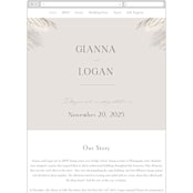 "Pampas & Palms" - Wedding Website in Ash by Kaydi Bishop - Mobile Layout