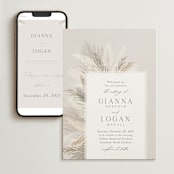 "Pampas & Palms" - Wedding Website in Ash by Kaydi Bishop - Match Your Stationery