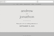 "Align" - Wedding Website in Linen by JoAnn Jinks - Desktop Design