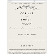 "Connect" - Wedding Website in Almond by Brianne Larsen - Mobile Layout