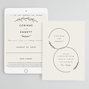 "Connect" - Wedding Website in Almond by Brianne Larsen - Match Your Stationery