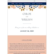 "modern folk" - Wedding Website in Blush by GeekInk Design - Mobile Layout