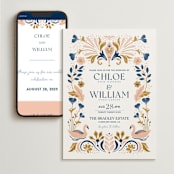 "modern folk" - Wedding Website in Blush by GeekInk Design - Match Your Stationery