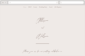"Love Note" - Wedding Website in Ecru by AK Graphics - Desktop Design