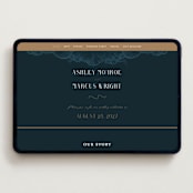 "Deco Garden" - Wedding Website in Dusk by GeekInk Design - Desktop Design