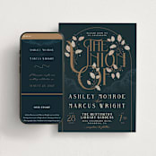 "Deco Garden" - Wedding Website in Dusk by GeekInk Design - Match Your Stationery