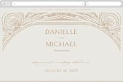 "Timeless" - Wedding Website in Terracotta by Jen Owens - Desktop Design