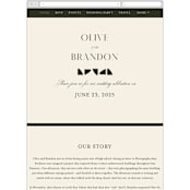 "Warner" - Wedding Website in Emerald by Carrie ONeal - Mobile Layout