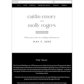"Split Line" - Wedding Website in Black Tie by Amy Payne - Mobile Layout