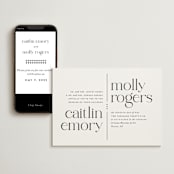 "Split Line" - Wedding Website in Black Tie by Amy Payne - Match Your Stationery