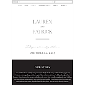 "Modern Type" - Wedding Website in Moon by Heather Cairl - Mobile Layout