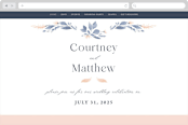 "Cascading Floral" - Wedding Website in Lagoon by Corinne Malesic - Desktop Design