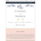 "Cascading Floral" - Wedding Website in Lagoon by Corinne Malesic - Mobile Layout