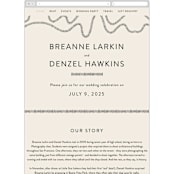 "Wavy" - Wedding Website in Jet by Jen Owens - Mobile Layout