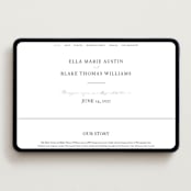 "Breathe" - Wedding Website in Linen by Jennifer Postorino - Desktop Design