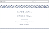 "watercolor tile" - Wedding Website in Cobalt by Katharine Watson - Desktop Design