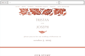 "Watercolor Fallen Leaves" - Wedding Website in Copper by Katharine Watson - Desktop Design